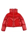 Herno Quilted High-neck Padded Jacket In Red
