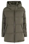 Herno Military Green Down Jacket With Removable Hood In Green