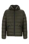 Herno Olive Green Nylon Down Jacket In Green