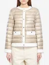 Herno Short Padded Down Jacket In Neutral