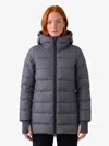 Herno Two Layer Hooded Nylon A Line Jacket In Grey