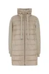 Herno Sand Nylon Down Jacket In Neutral