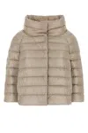Herno High-neck Quilted Jacket In Neutral