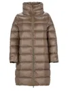 Herno Quilted High-neck Oversized Coat In Multi