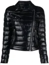 Herno Nylon Ultralight Biker Padded Jacket In Black