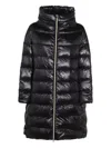 Herno Quilted Midi Down Jacket In Black