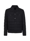 Herno Quilted Wool-blend Structured Down Jacket In Black