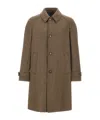Herno Coat In Houndstooth Melton In Brown