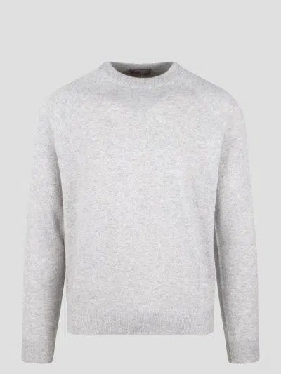 Herno Plain Cashmere Resort Sweater In Grey