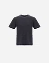 Herno Plain Cotton Knit T-shirt In Blu Navy
