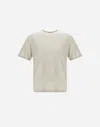 Herno Plain Cotton Knit T-shirt In Dove Grey