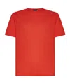 Herno Plain Cotton T-shirt In Red