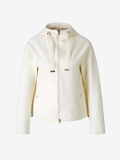 Herno Plain Hooded Jacket In Beige