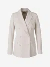 Herno Double-breasted Blazer In Beige