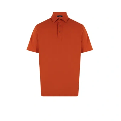 Herno Plain Polo Shirt In Red