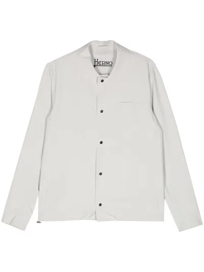 Herno Plain Shirt Jacket In Grey