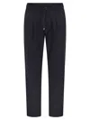 Herno Tech Wool Trousers In Blue