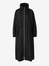 Herno Plain Zip Trench Coat In Black