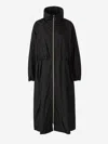 Herno Plain Zip Trench Coat In Black