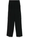 Herno Pleat-detail Cargo Trousers In Black