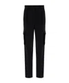 Herno Cargo Trousers In Soft Wool In Black