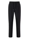 Herno Pleat-detailed Trousers In Black