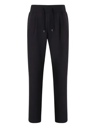 Herno Pleat-detailed Trousers In Black