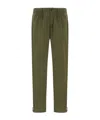 Herno Light Nylon Stretch Trousers In Green