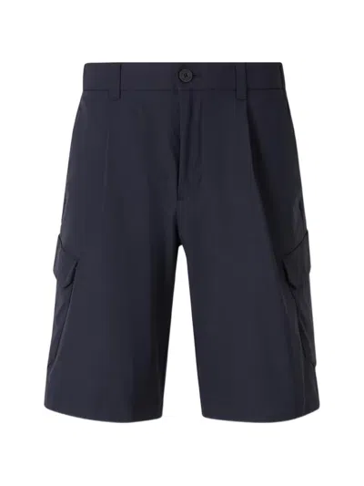 Herno Pleat-detail Cargo Shorts In Black