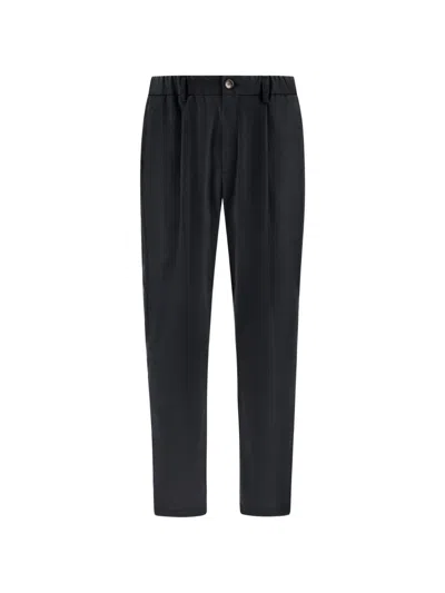 Herno Pleat-detail Trousers In Blue