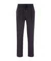 Herno Drawstring Pleated Trousers In Black