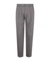 Herno Pleated Back-pocket Trousers In Gray