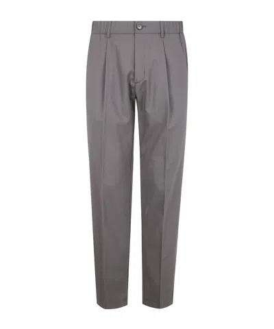 HERNO PLEATED BACK-POCKET TROUSERS