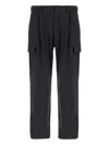 Herno Anthracite Trousers With Cargo Pockets And Belt Loops In Black