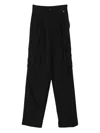 Herno Pleated Cargo Trousers In Black