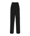 Herno Women Soft Wool Cargo Pants In Black