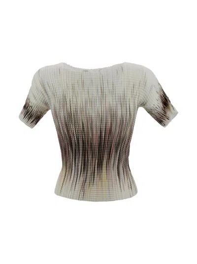 HERNO PLEATED CREWNECK T-SHIRT