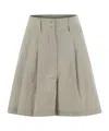 Herno Stretch Nylon Shorts In Burgundy