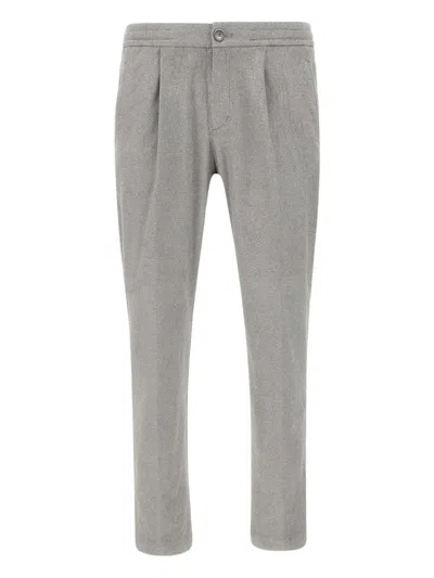HERNO PLEATED-DETAIL TROUSERS