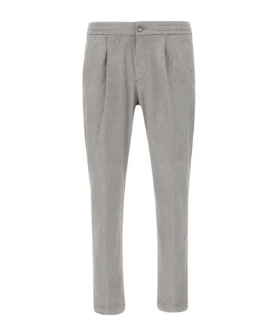 HERNO PLEATED-DETAIL TROUSERS