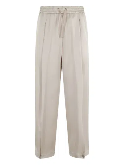 HERNO PLEATED DRAWSTRING PANTS