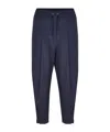Herno Pleated Drawstring Pants In Blue