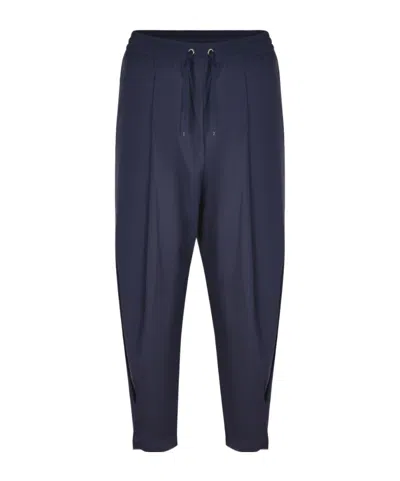 Herno Pleated Drawstring Pants In Blue