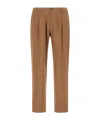 Herno Pleated Drawstring Pants In Brown
