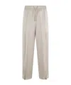 Herno Relaxed Fit Trousers With Adjustable Ankle In White