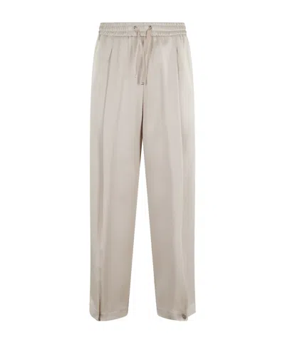 HERNO PLEATED DRAWSTRING PANTS