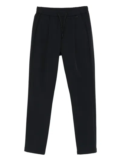 Herno Pleated Drawstring Trousers In Black
