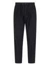 Herno Technical Fabric Pants With Drawstring Waist In Black