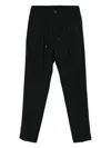 Herno Pleated Drawstring Trousers In Black