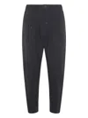 Herno Trousers With Back Pockets And Button Detail In Black